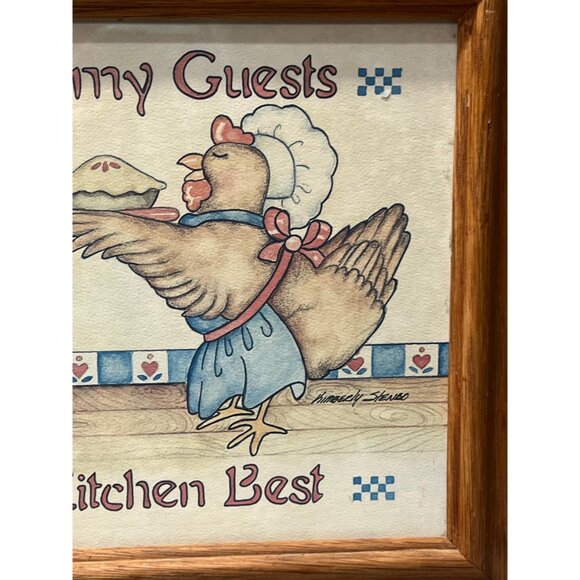 Country Kitchen Framed Print Kimberly Stenbo Figi Graphics 1990s Farm Animals - Picture 7 of 8